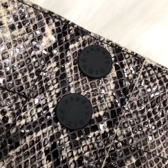 Sandro Kimberlay Leather Mini Skirt L NWT - Picture 8 of 17